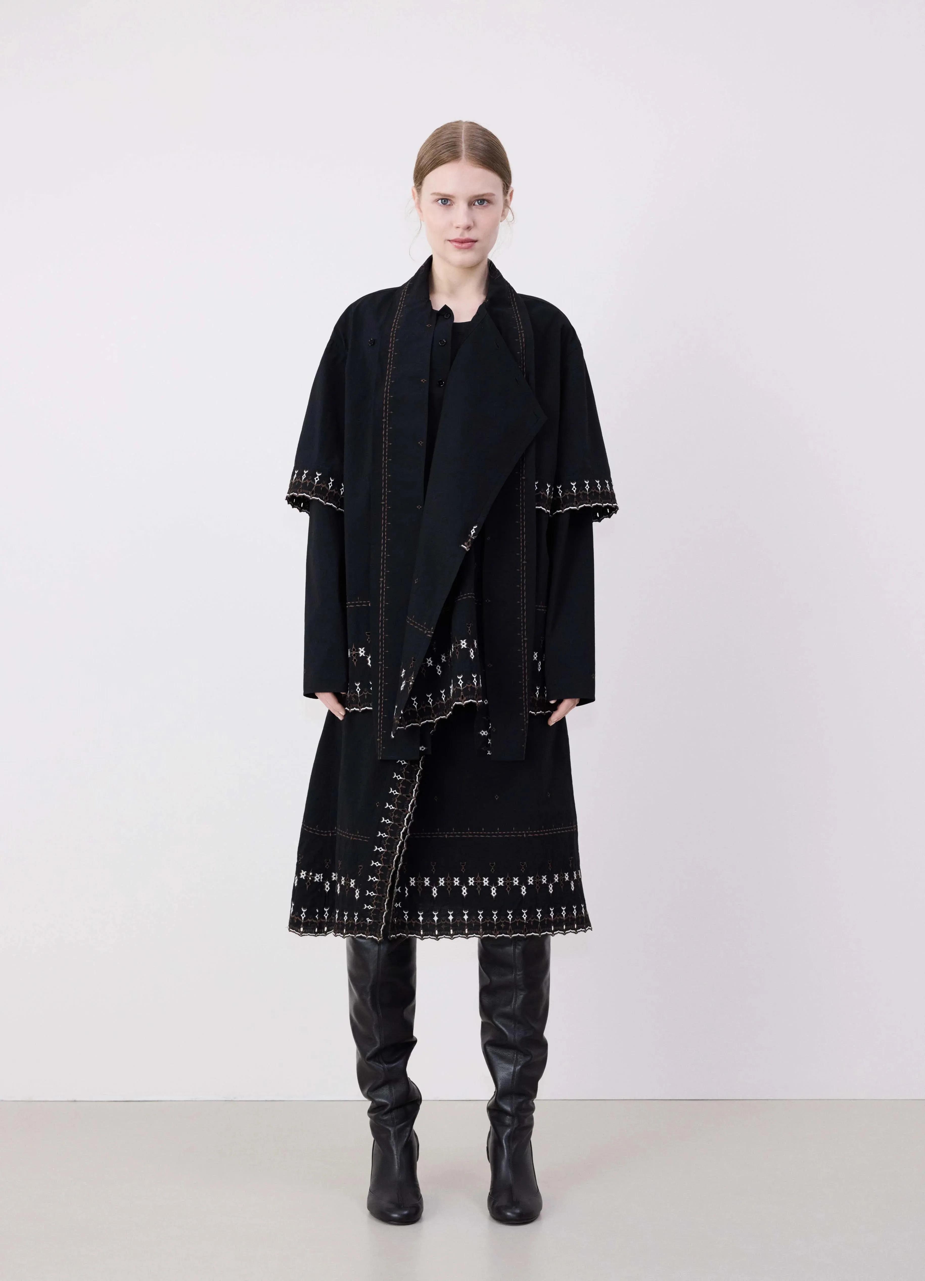 EMBROIDERED ASYMMETRICAL BLOUSE