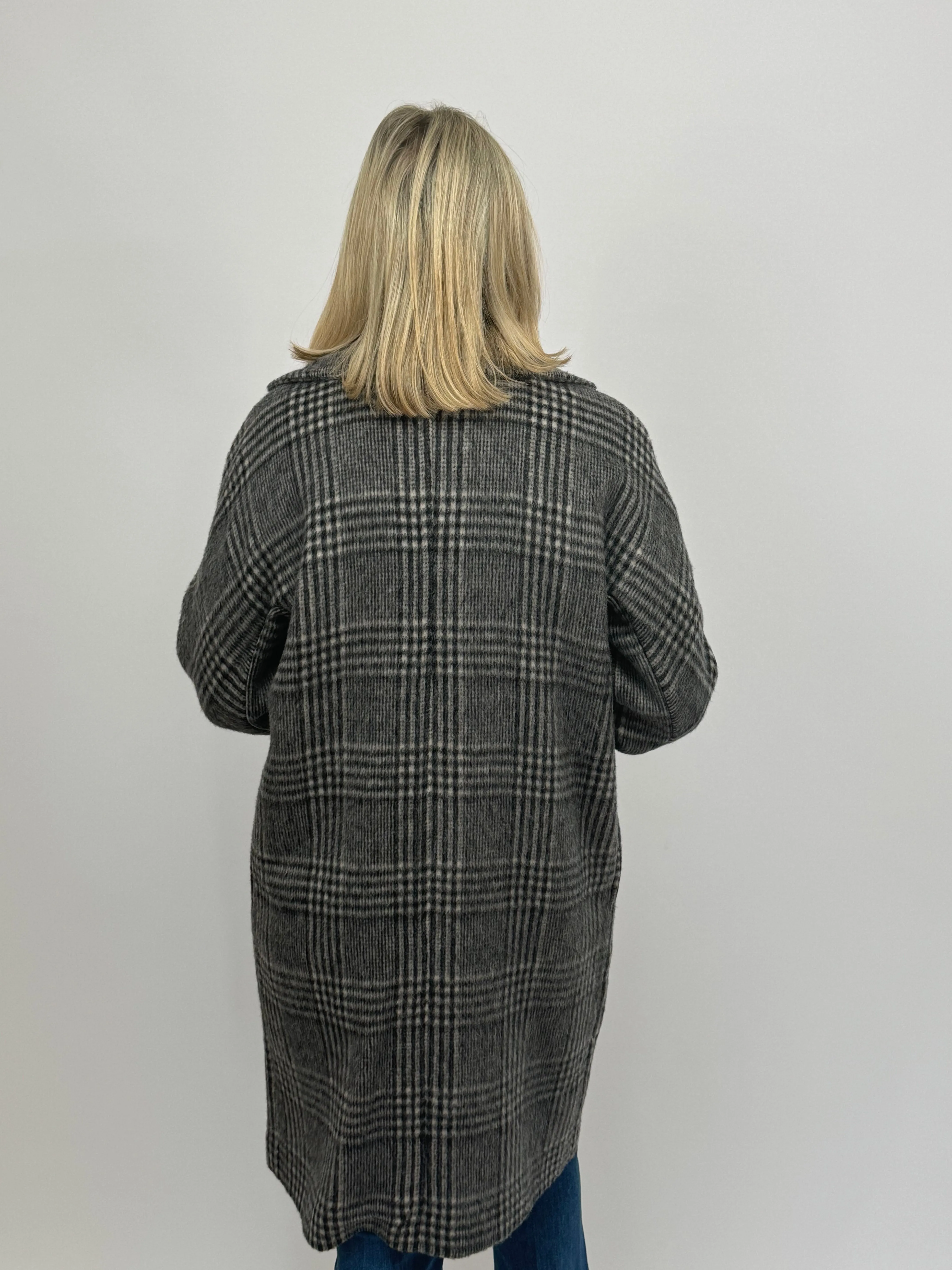 EMME Grey Check Coat
