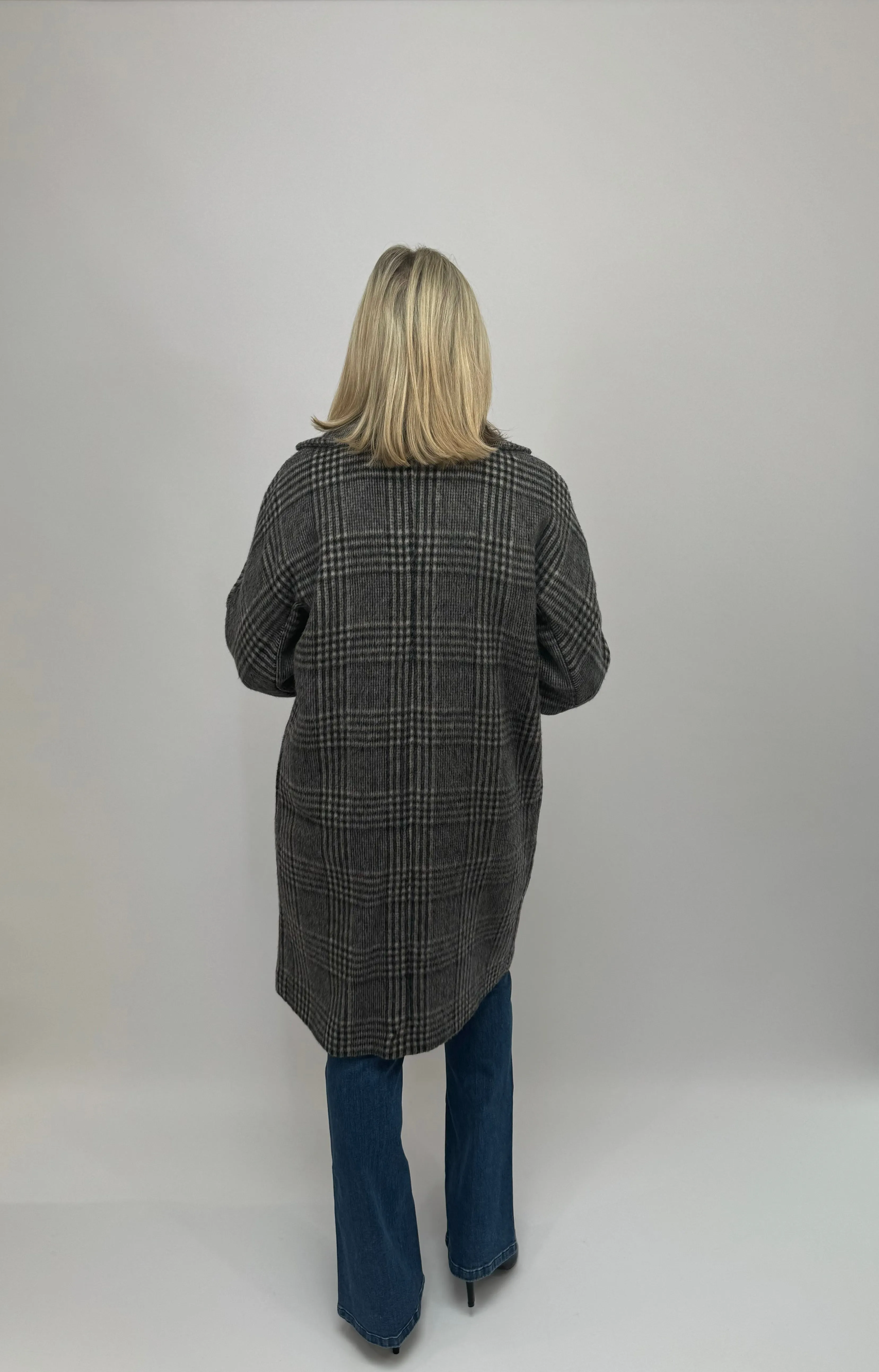 EMME Grey Check Coat
