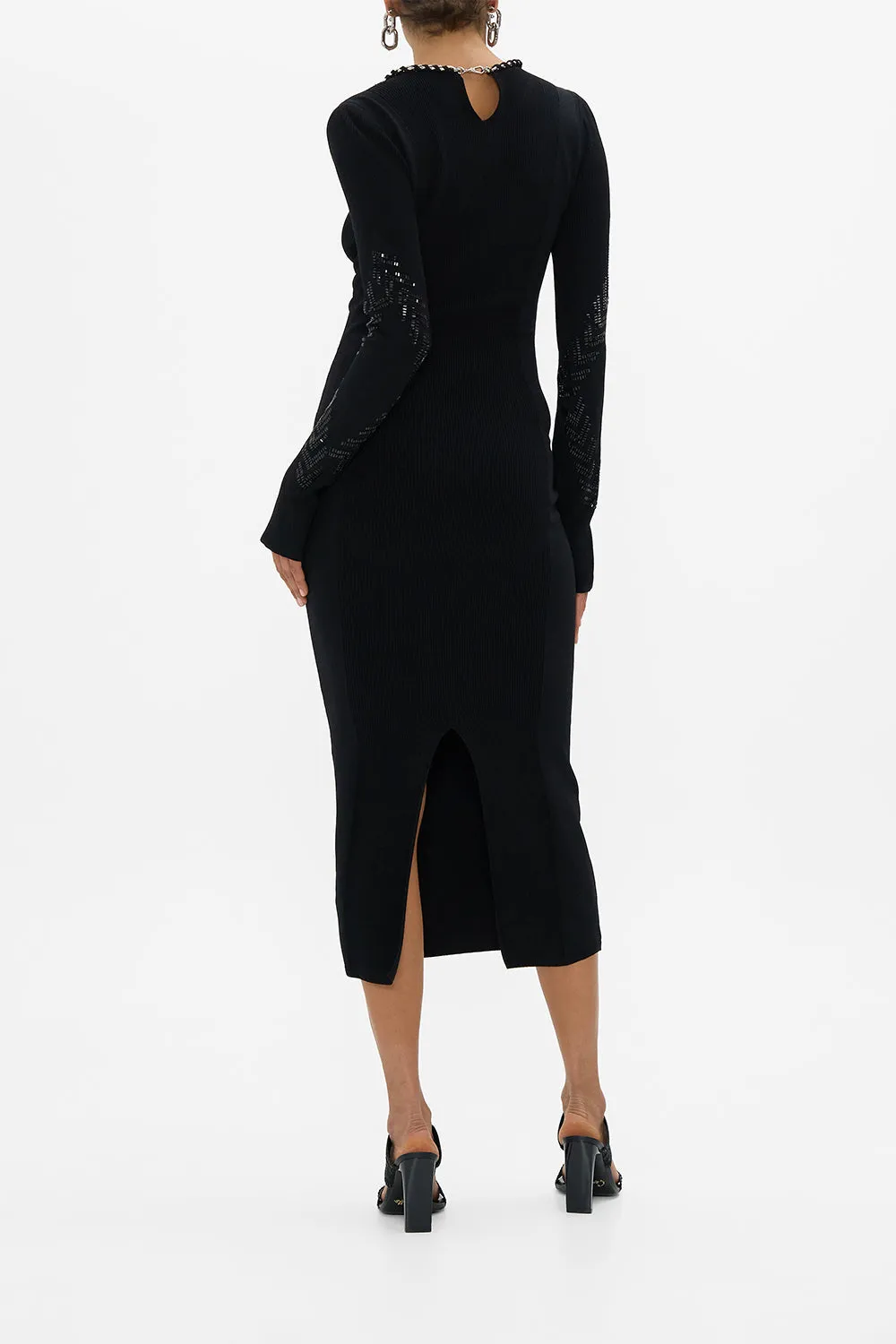 ENGINEERED CUT OUT LONG KNIT DRESS CARTOUCHE KINGDOM