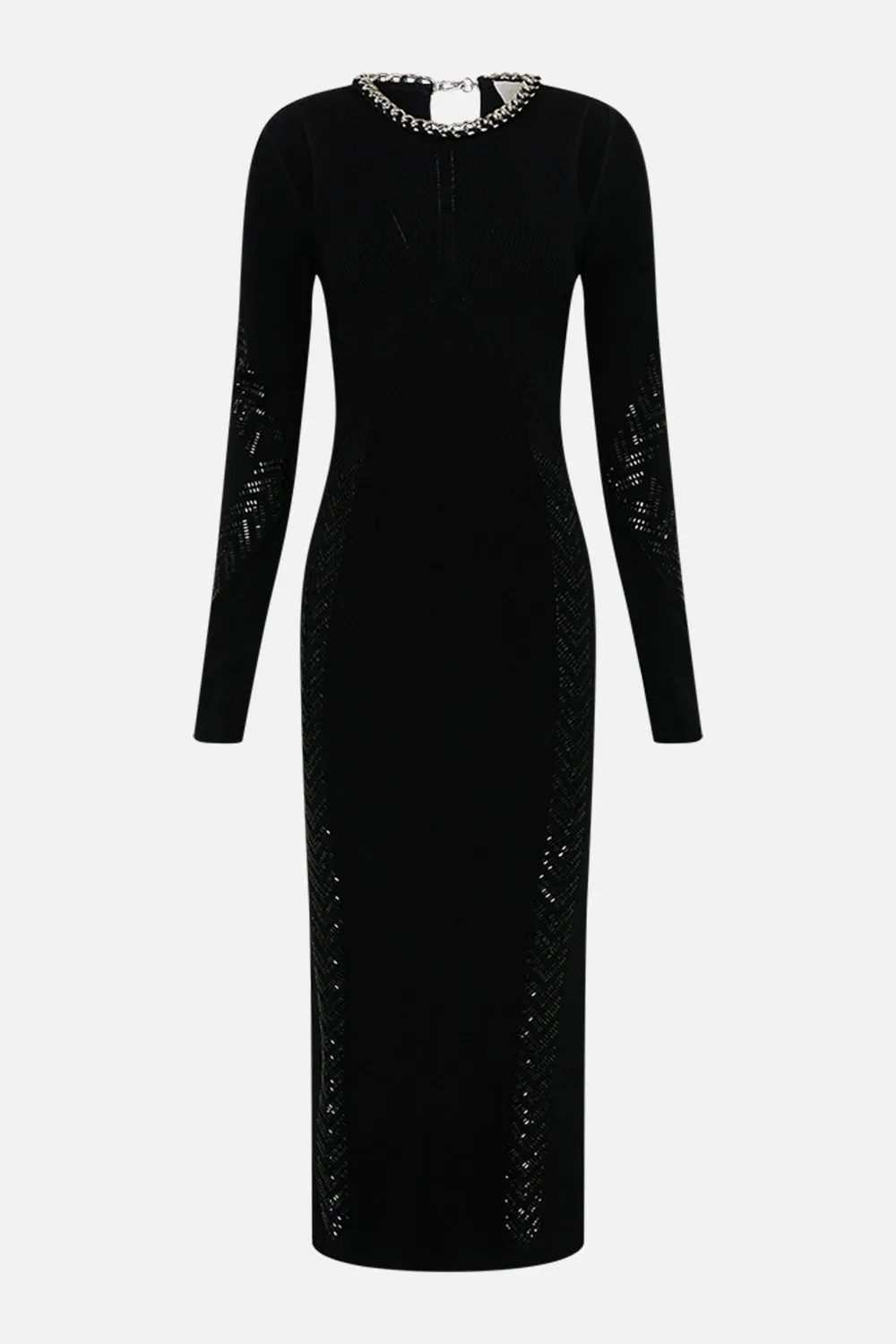 ENGINEERED CUT OUT LONG KNIT DRESS CARTOUCHE KINGDOM