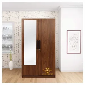 Engineered Wood 2 door Wardrobe with Mirror, Drawer, 3 Shelves & Hanging Space for Clothes || Bedroom Furniture