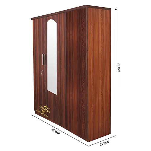 Engineered Wood Bedroom Cupboard with 4 Drawers & 5 Shelves || 4 Door Wooden cabinet/Wardrobe with Mirror & Hanging Space for Clothes
