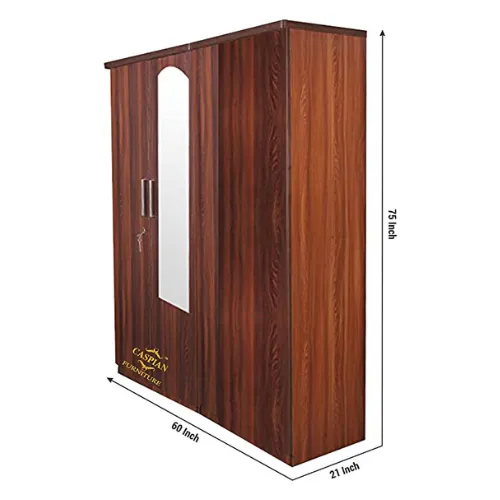 Engineered Wood Bedroom Cupboard with 4 Drawers & 5 Shelves || 4 Door Wooden cabinet/Wardrobe with Mirror & Hanging Space for Clothes