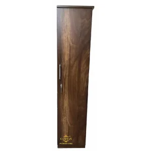 Engineered Wood Single Door Wardrobe in Junglewood Finish (Brown)