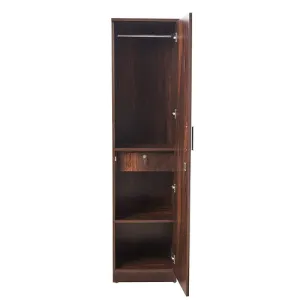 Engineered Wood Wardrobe with 1 Drawers, 3 Shelves & Hanging Space for Clothes