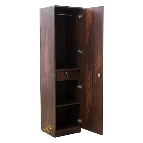 Engineered Wood Wardrobe with 1 Drawers, 3 Shelves & Hanging Space for Clothes