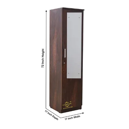 Engineered Wood Wardrobe with 1 Drawers, 3 Shelves & Hanging Space for Clothes