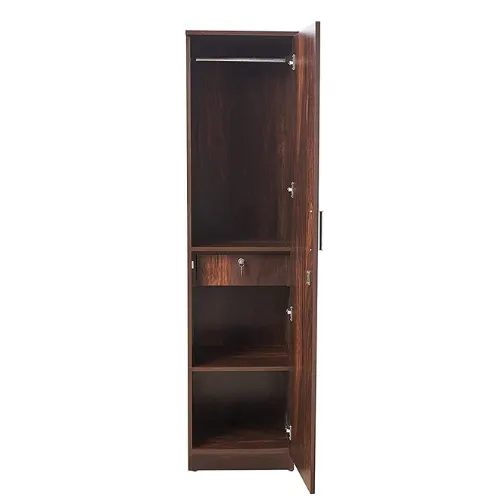 Engineered Wood Wardrobe with 1 Drawers, 3 Shelves & Hanging Space for Clothes