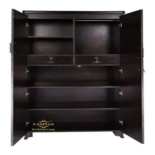 Engineered Wooden Wardrobe with Storage & Hanging Space for Clothes -Home Furniture Storage Engineered Wood 2 Door Wardrobe