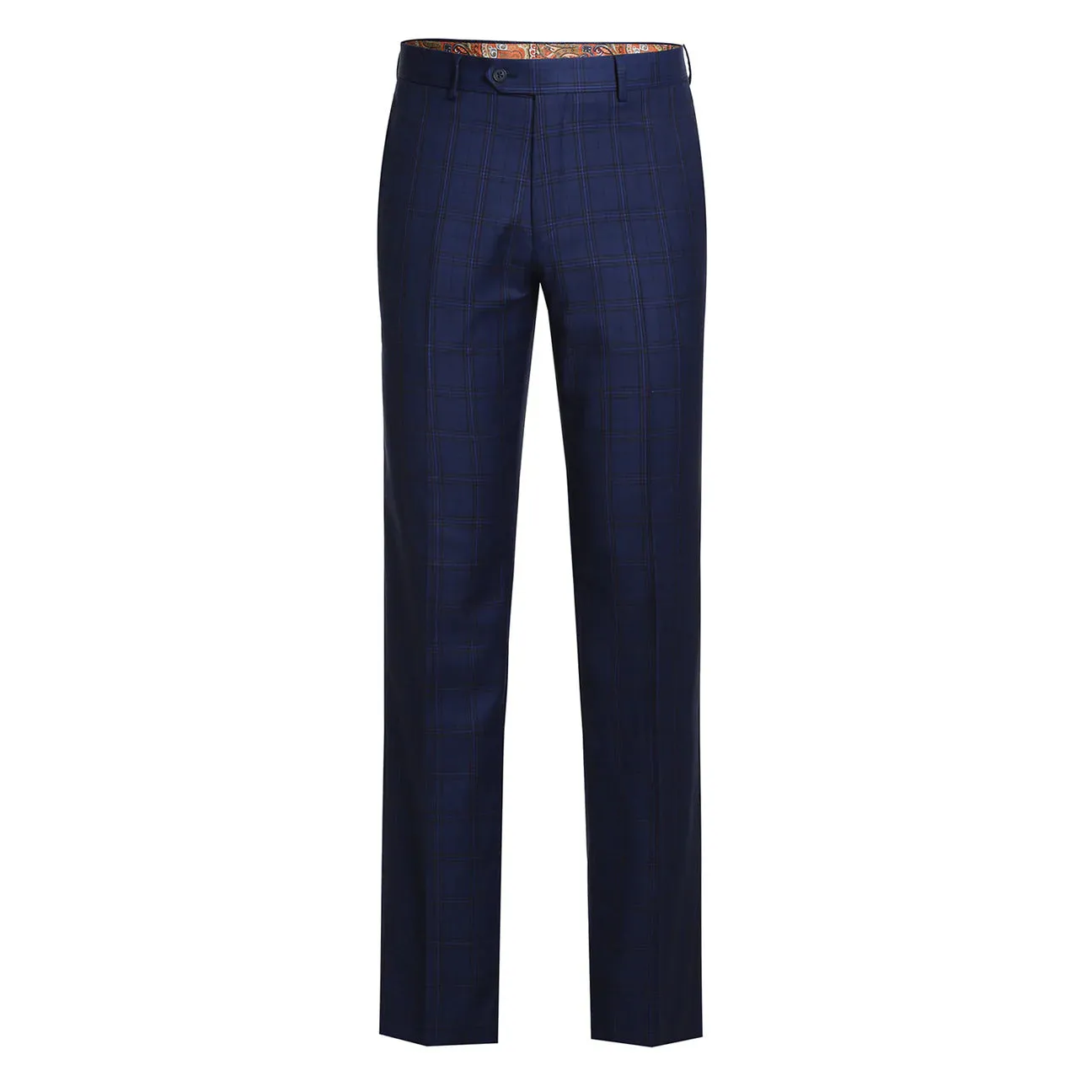 English Laundry Navy Plaid Suit Pants