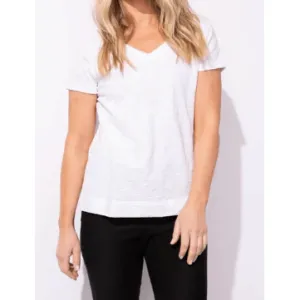 Escape Short Sleeve V-Neck Cotton Tee 10000
