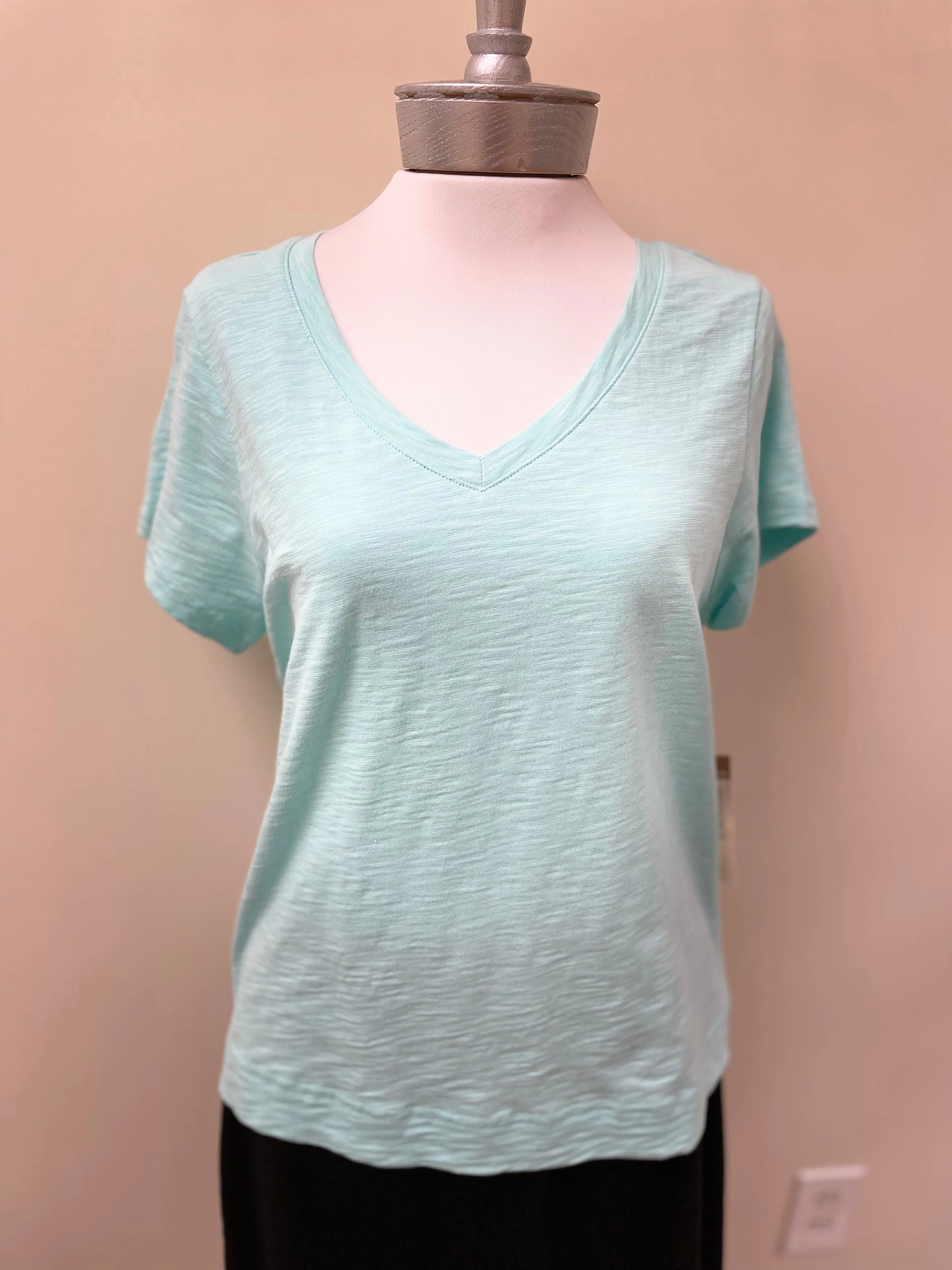 Escape Short Sleeve V-Neck Cotton Tee 10000