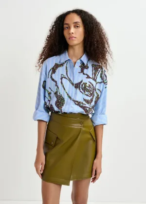 Esend Essentiel Sequin Striped Button Down