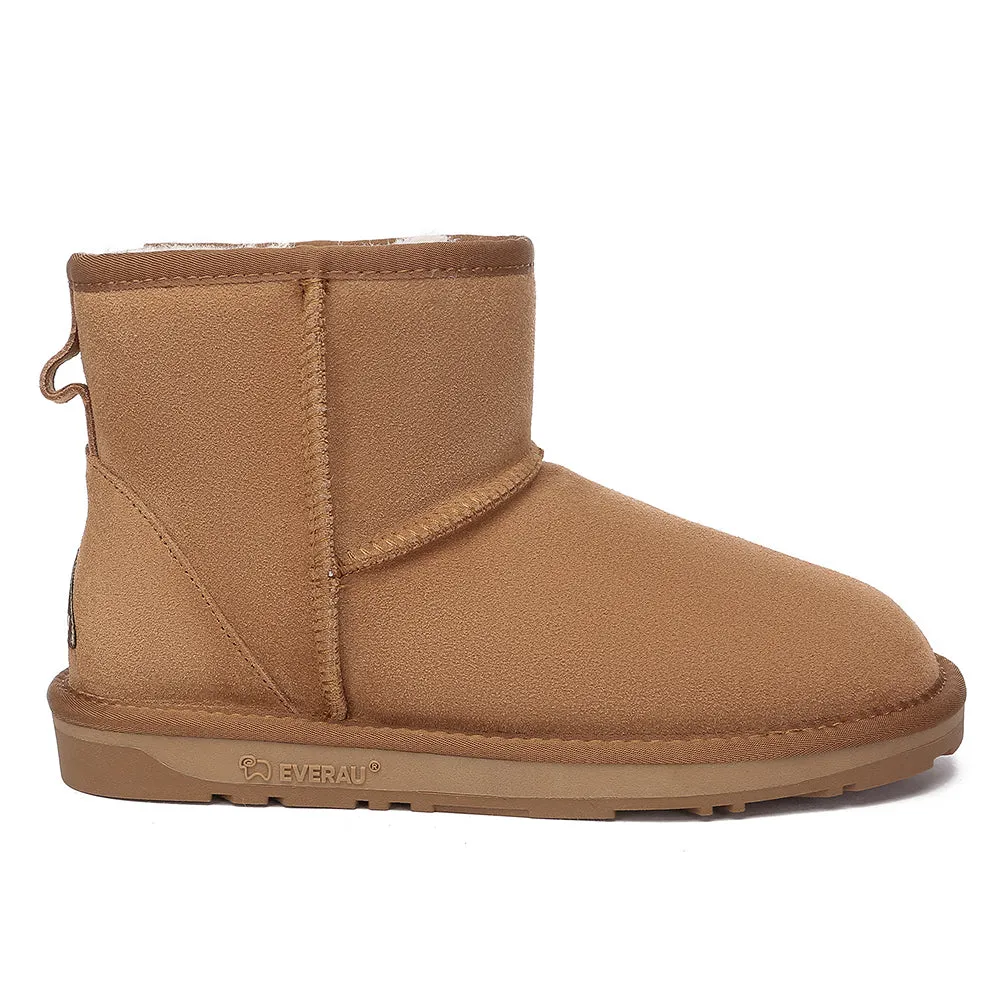 EVERAU UGG Sheepskin Wool Ankle Boots Mini Classic Suede #EA3132