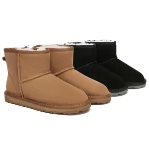 EVERAU UGG Sheepskin Wool Ankle Boots Mini Classic Suede #EA3132