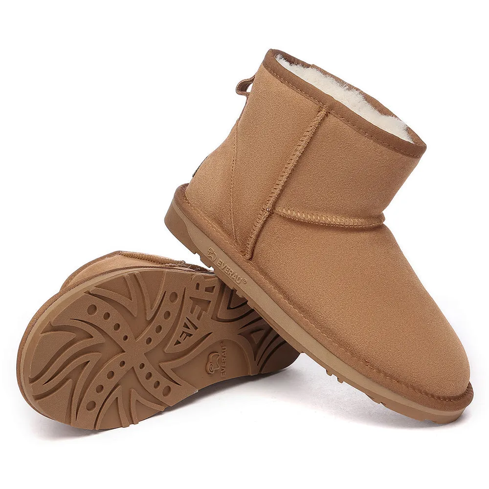 EVERAU UGG Sheepskin Wool Ankle Boots Mini Classic Suede #EA3132