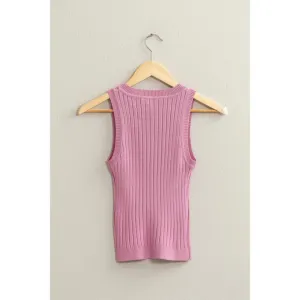 Fae Ribbed Tank Top Mauve