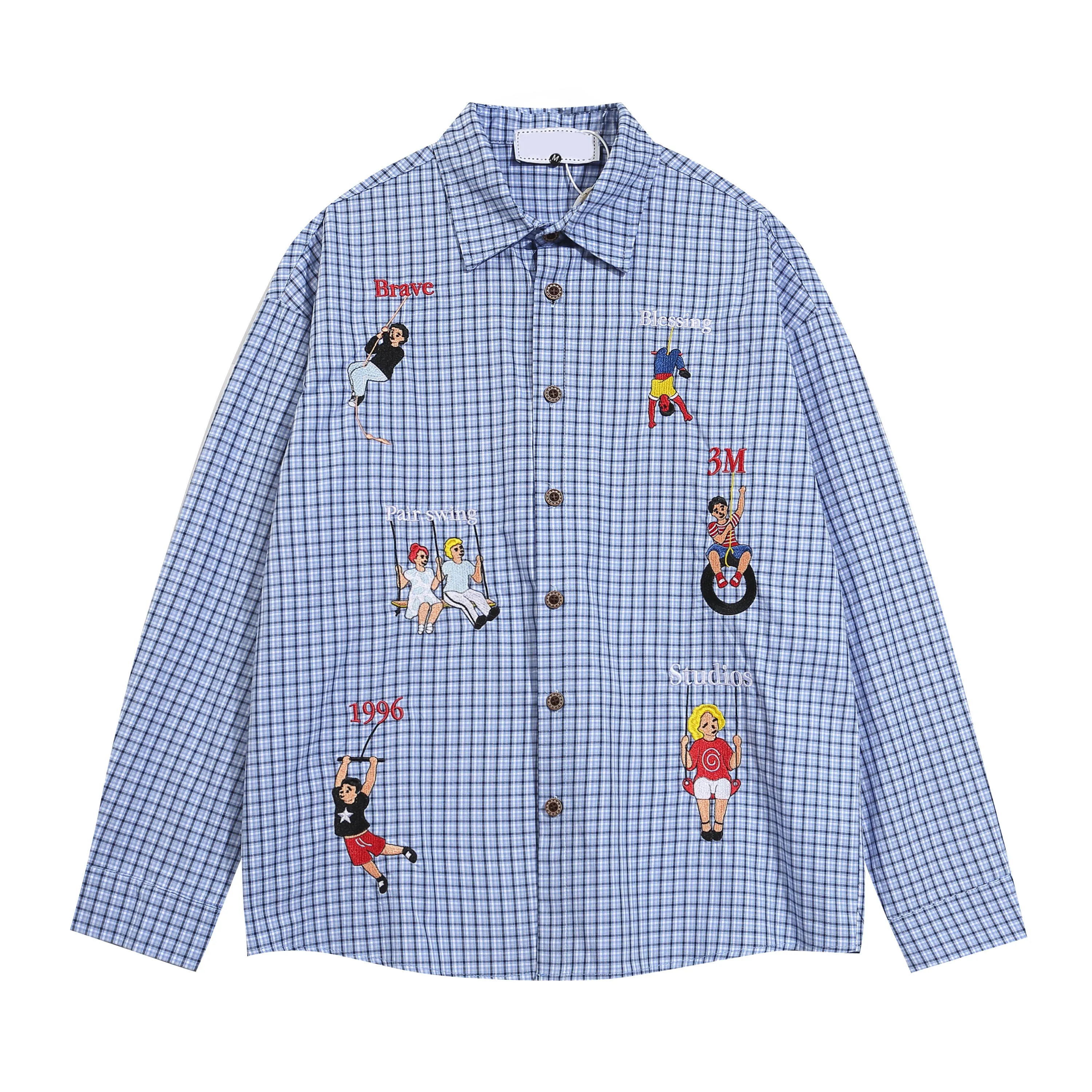 Faire Echo Oversized Cartoon Embroidery Shirt