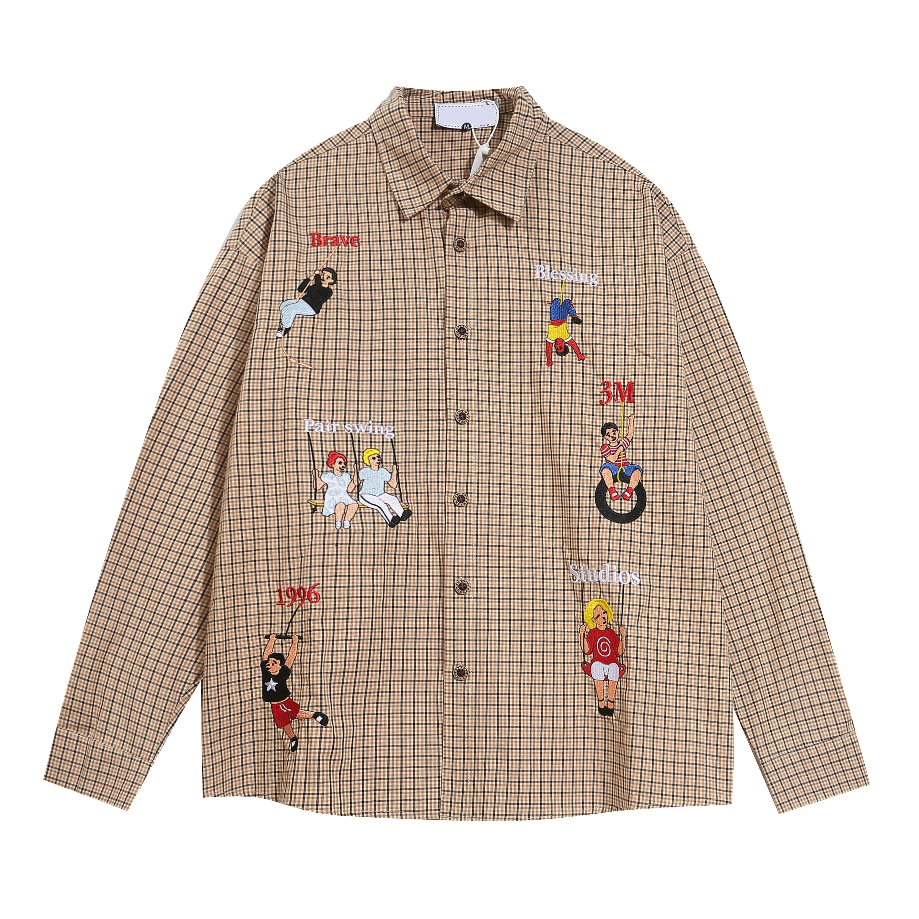 Faire Echo Oversized Cartoon Embroidery Shirt