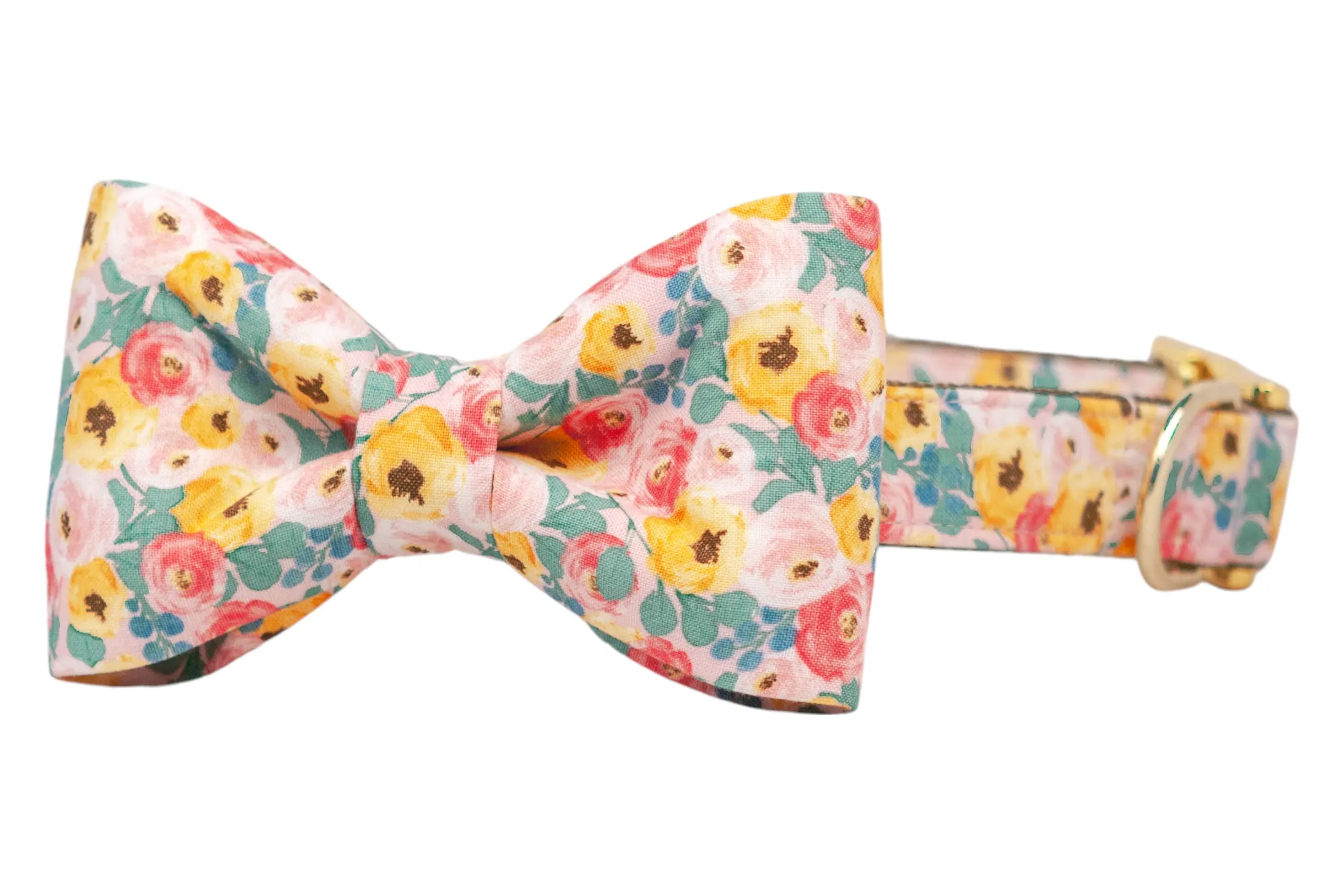 Fairytale Floral Bow Tie Dog Collar