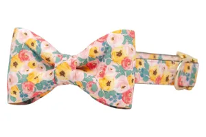 Fairytale Floral Bow Tie Dog Collar