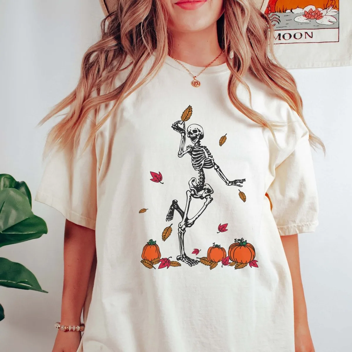 Fall Dancing Skeletons Comfort Color Wholesale Tee - Fast Shipping