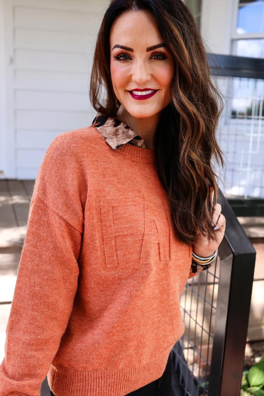 Fall Embossed Sweater