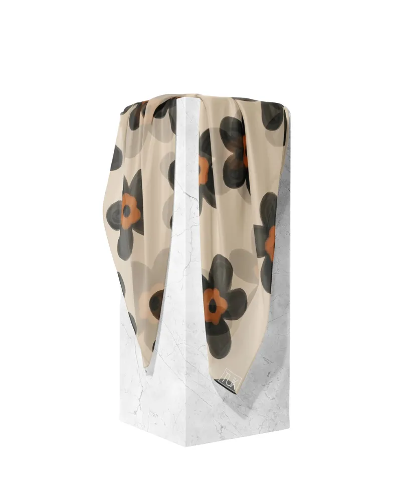 Fall Floral Adjustable Pre-Tied Bandanna with Full Grip