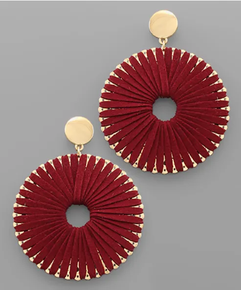 Fall Fun Suede Wrapped Earrings *4 Colors*