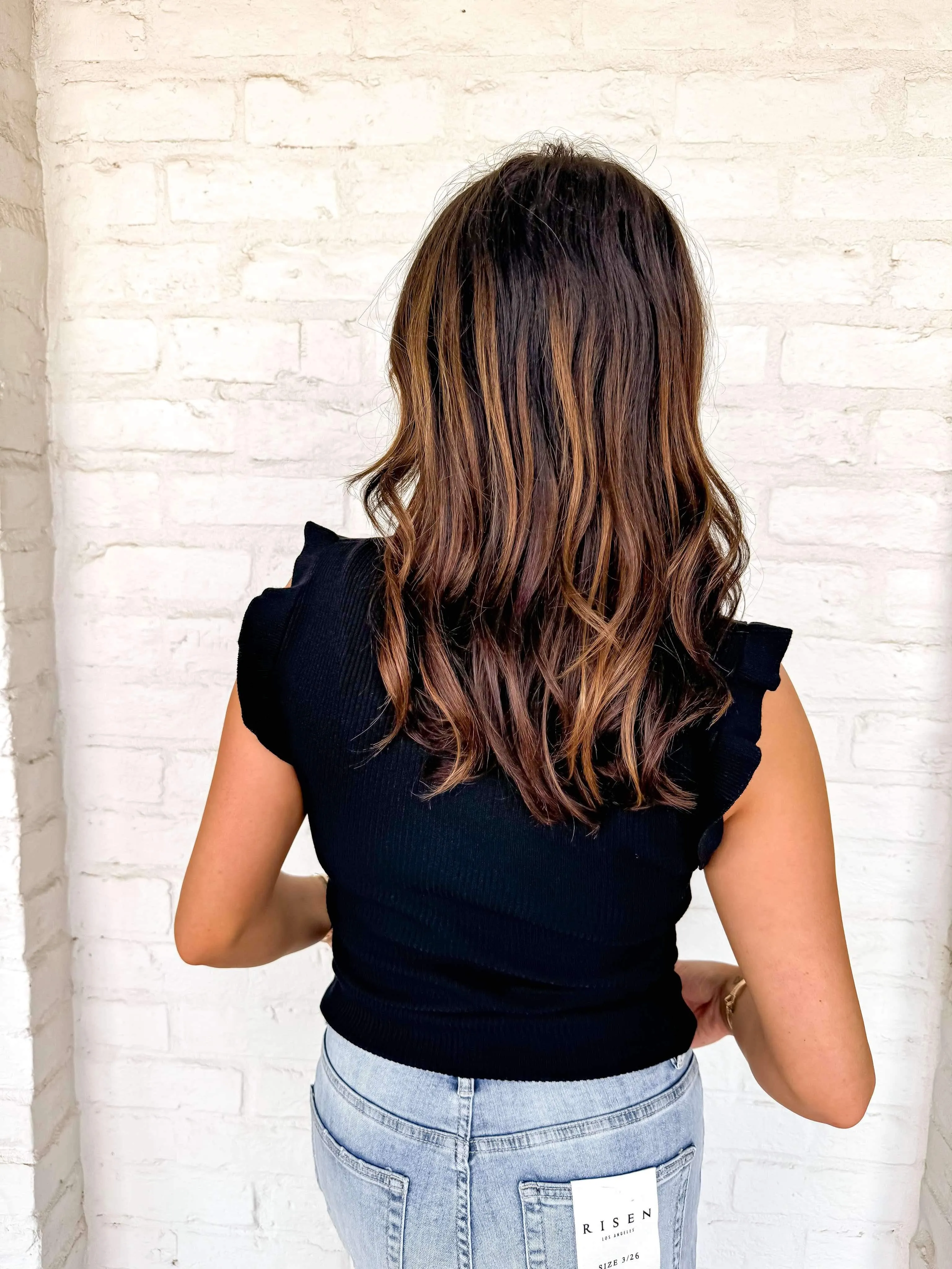 Fallen Leaves Top Black