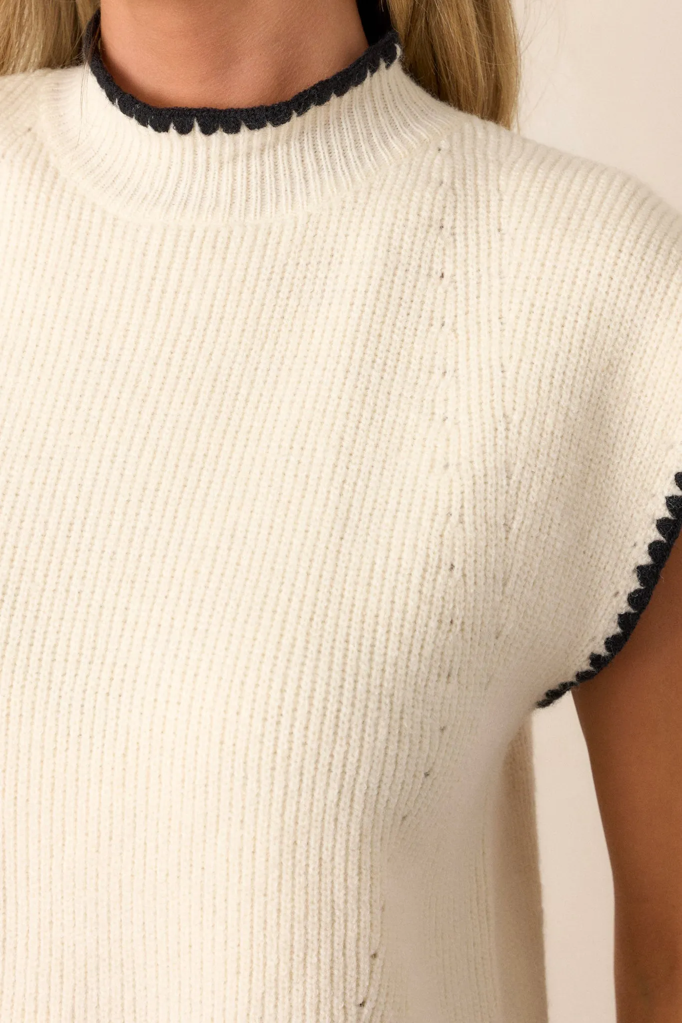 Falling Leaves Ivory Sweater Top
