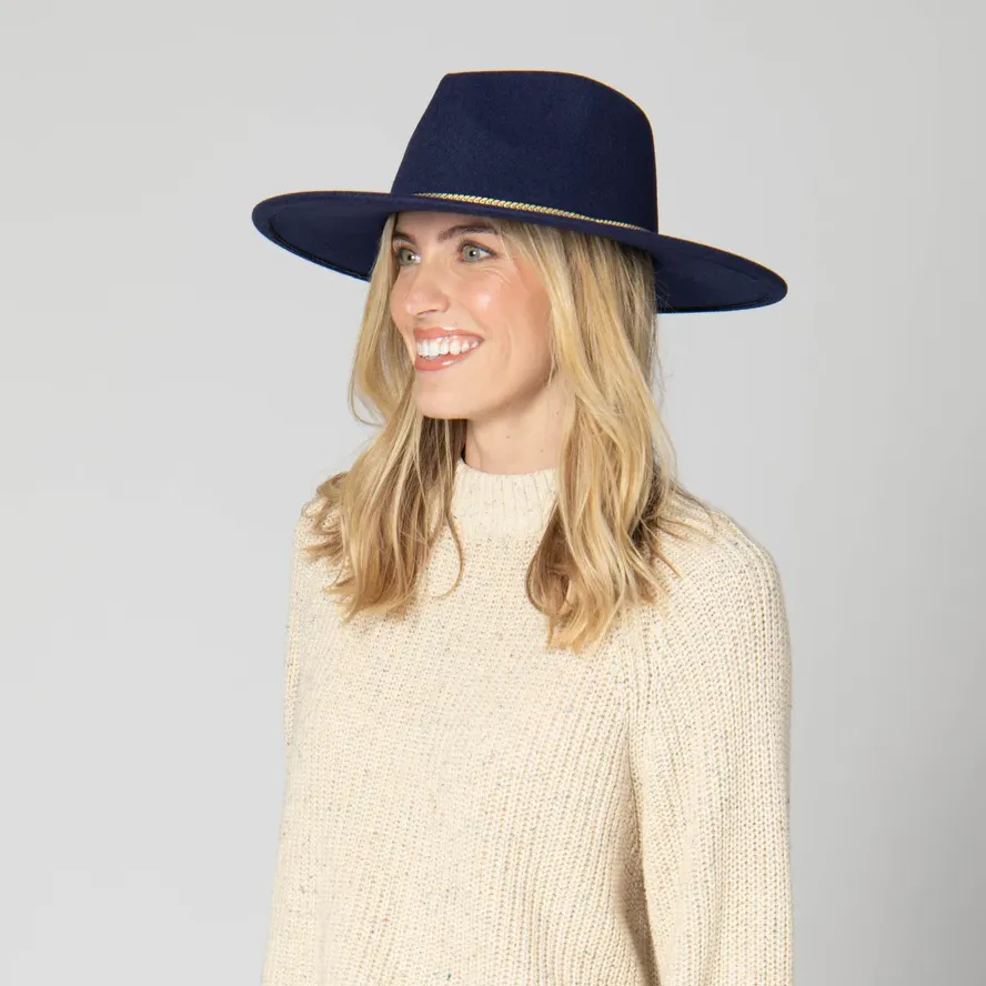 Fedora Chain Trim in Navy