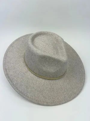 Fedora with Chain Trim in Oatmeal