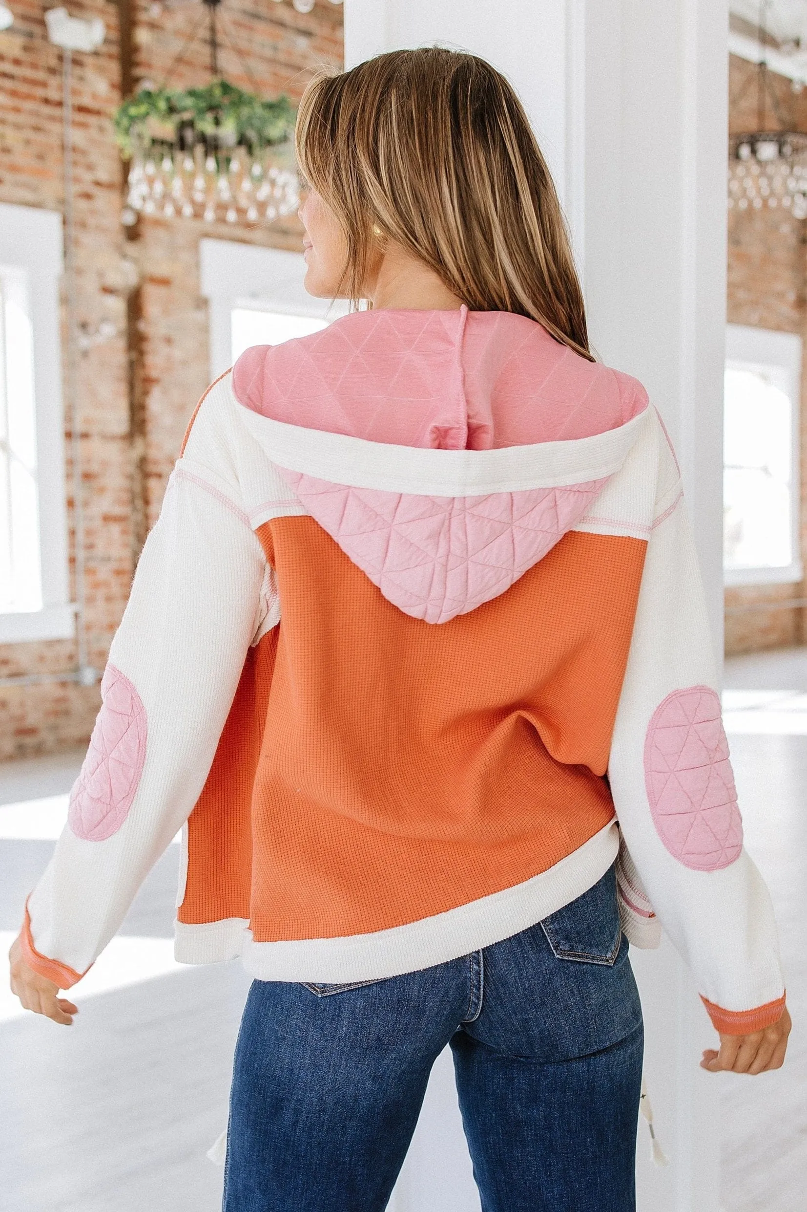 Felisha Quilted Patchwork Hooded Jacket | DROPSHIP