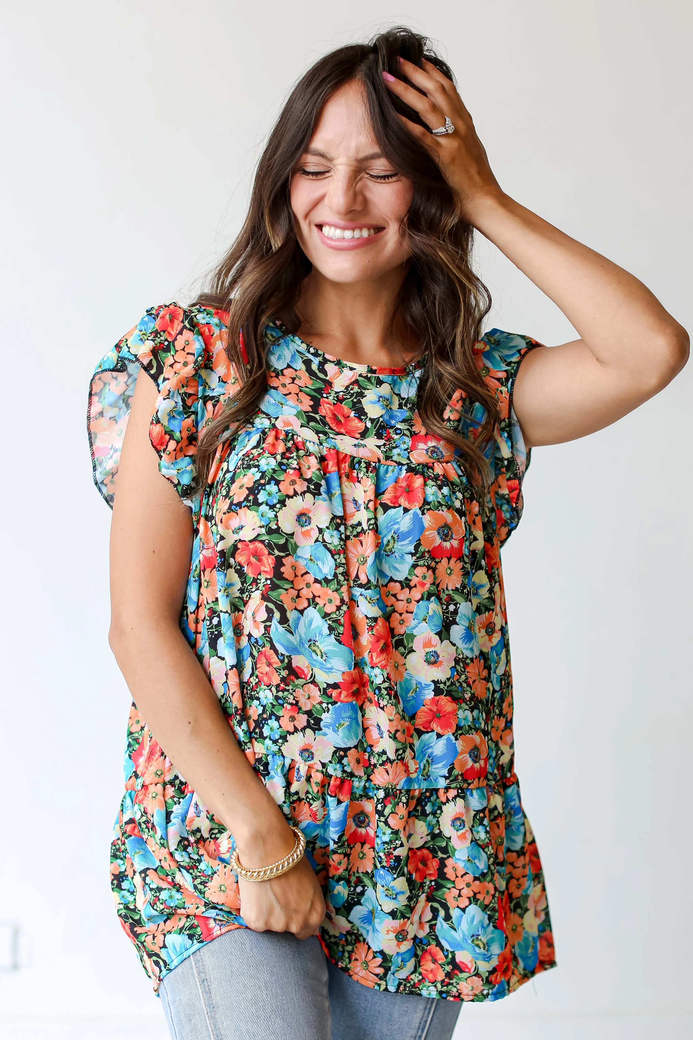 FINAL SALE - Romantic Instinct Floral Blouse