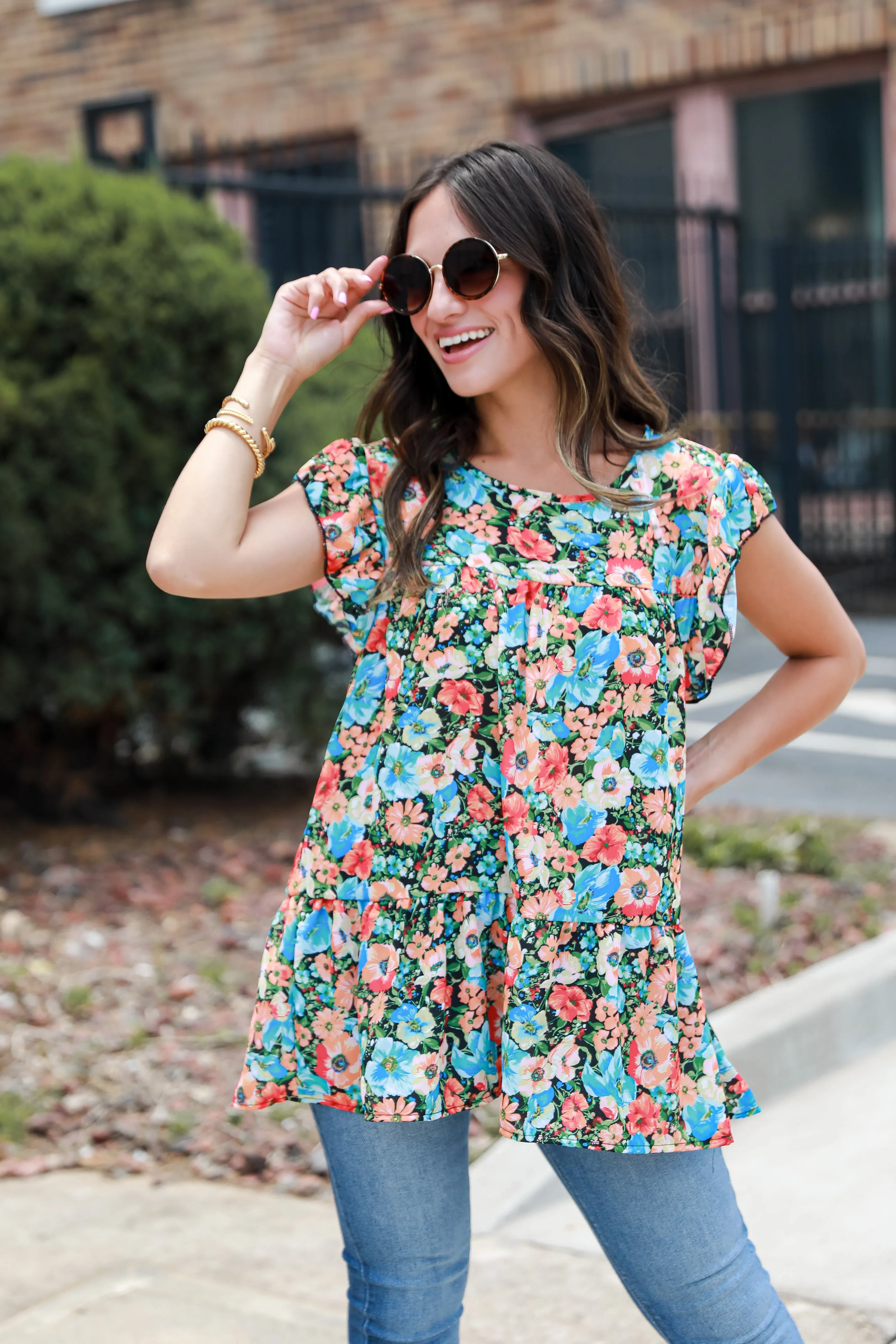 FINAL SALE - Romantic Instinct Floral Blouse
