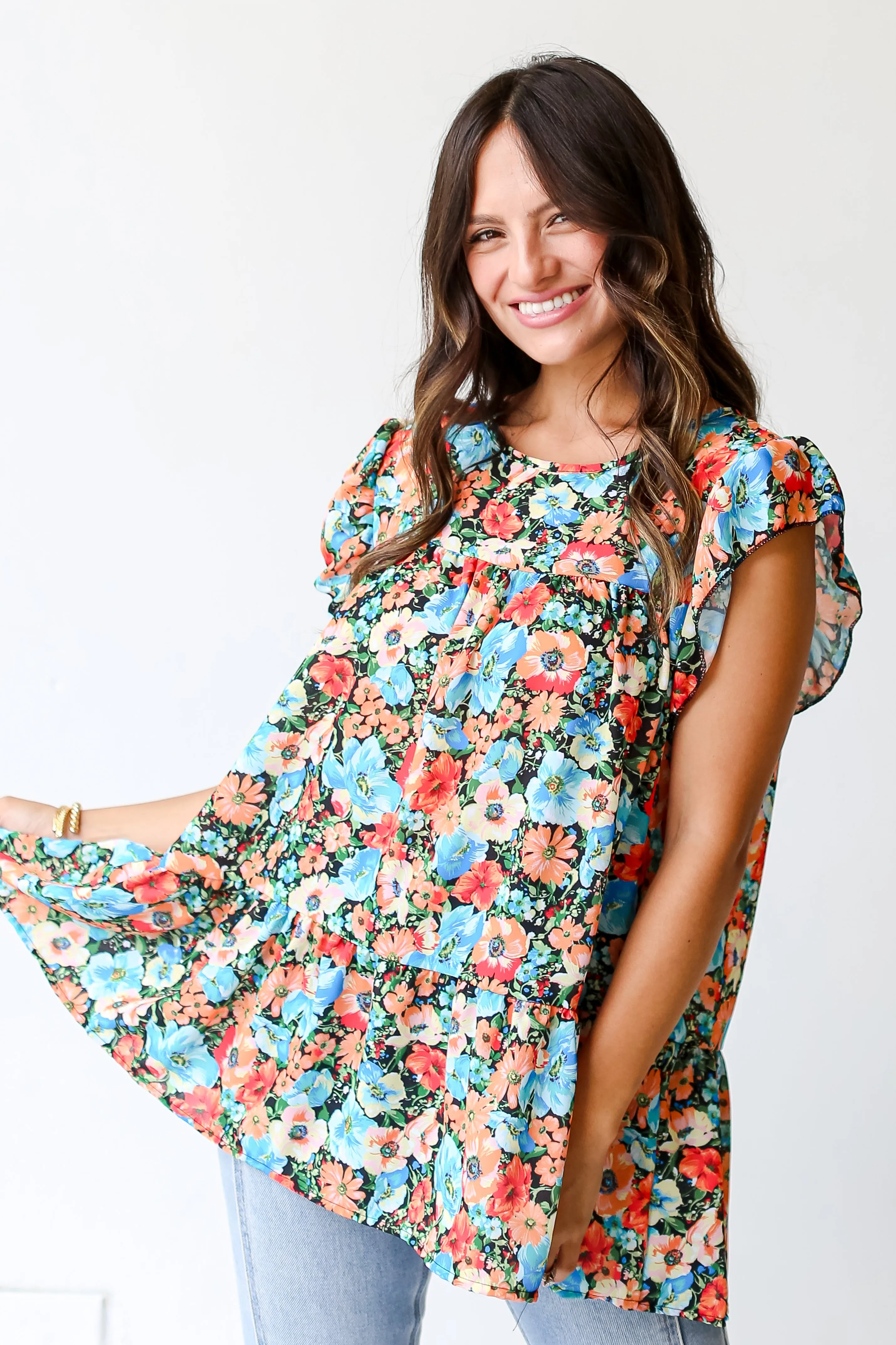FINAL SALE - Romantic Instinct Floral Blouse