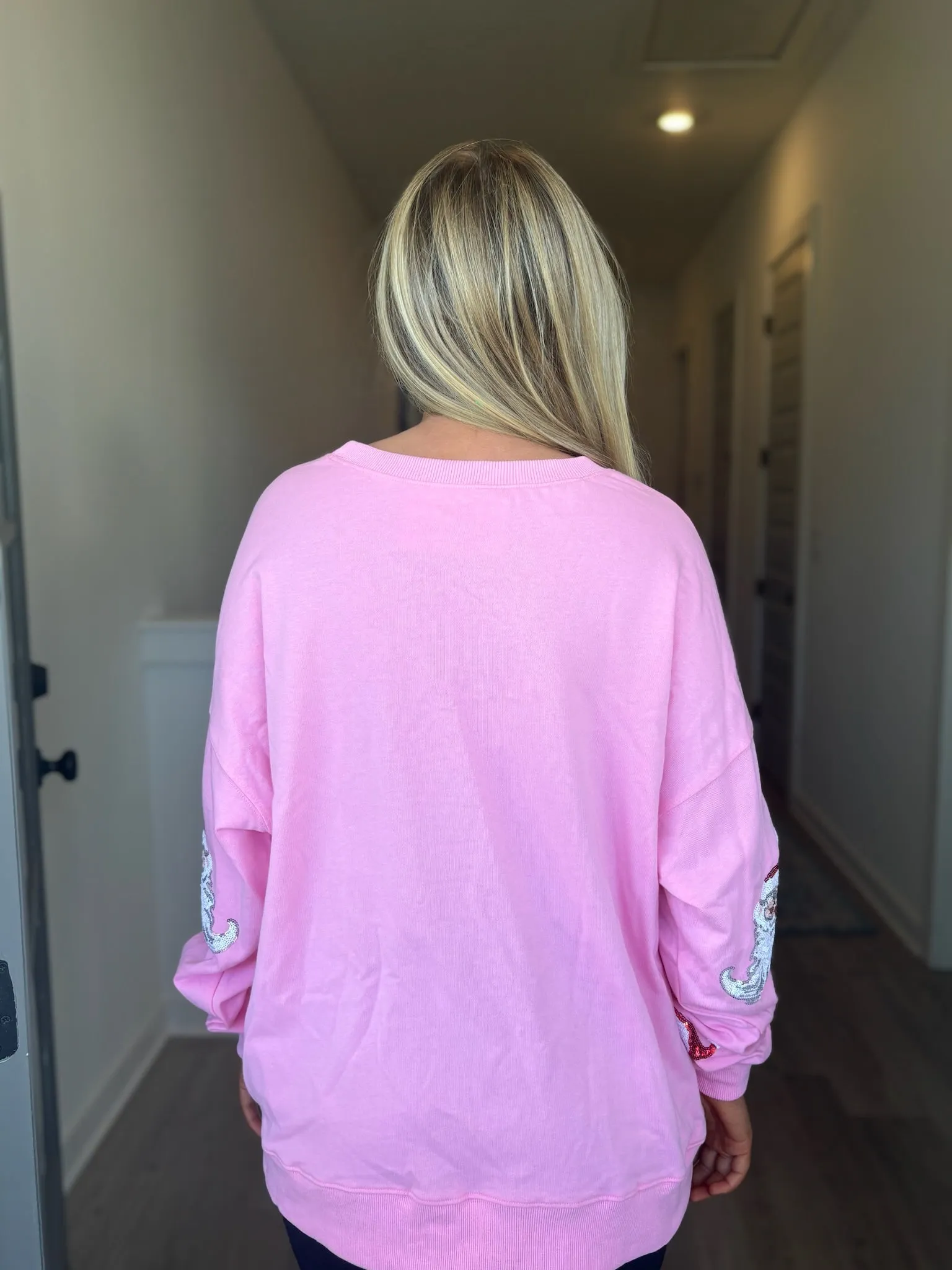 FINAL SALE - Sequin Santa Sweater
