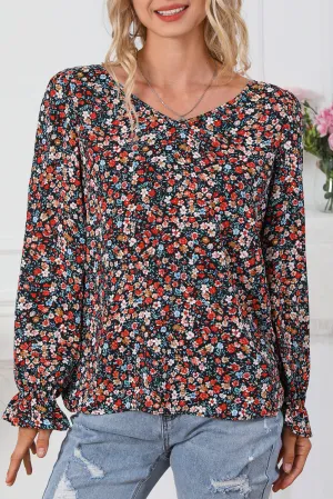 Floral Lace Low Back Blouse