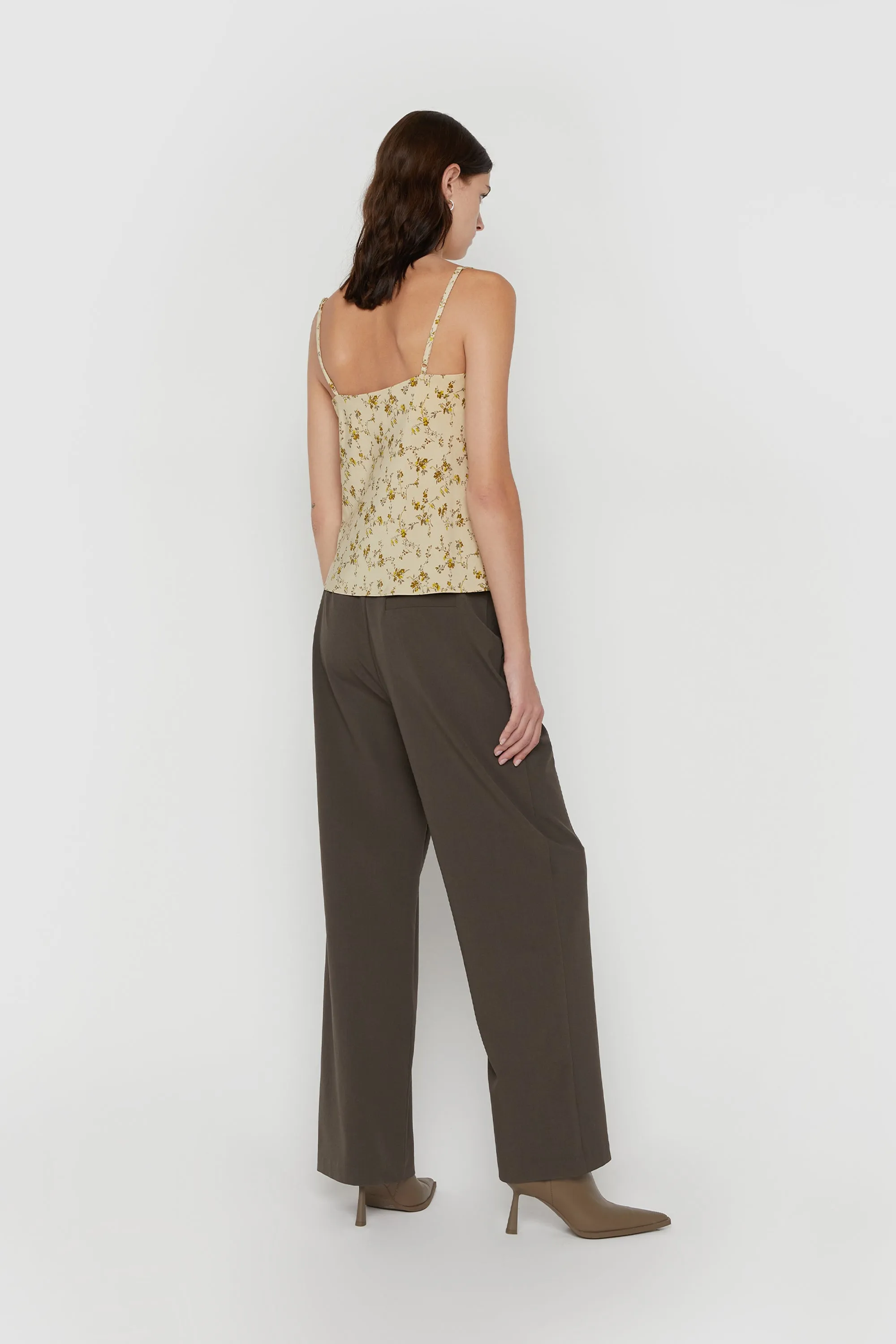 FLORAL SATIN TANK TOP