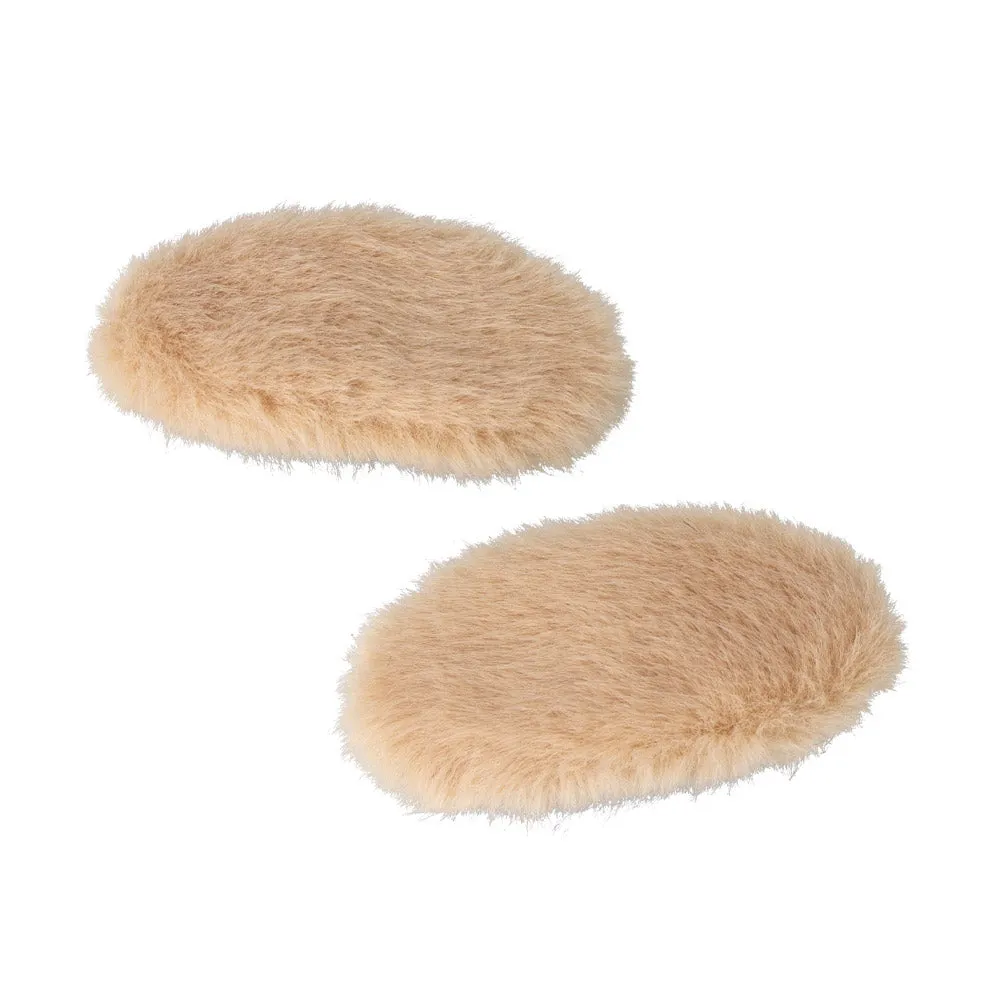Fluffy Round Snap Clip Set