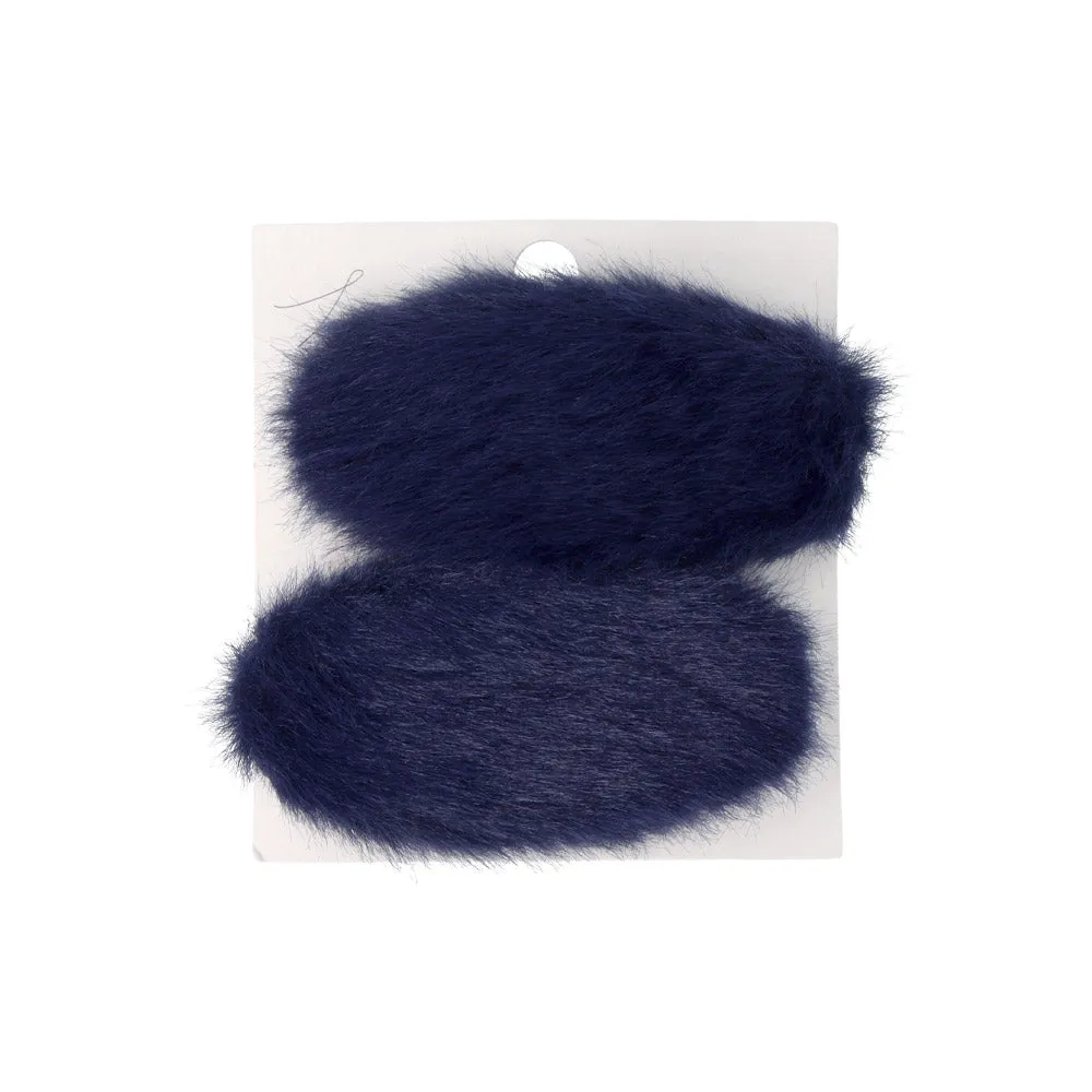 Fluffy Round Snap Clip Set
