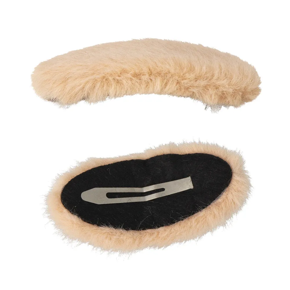 Fluffy Round Snap Clip Set
