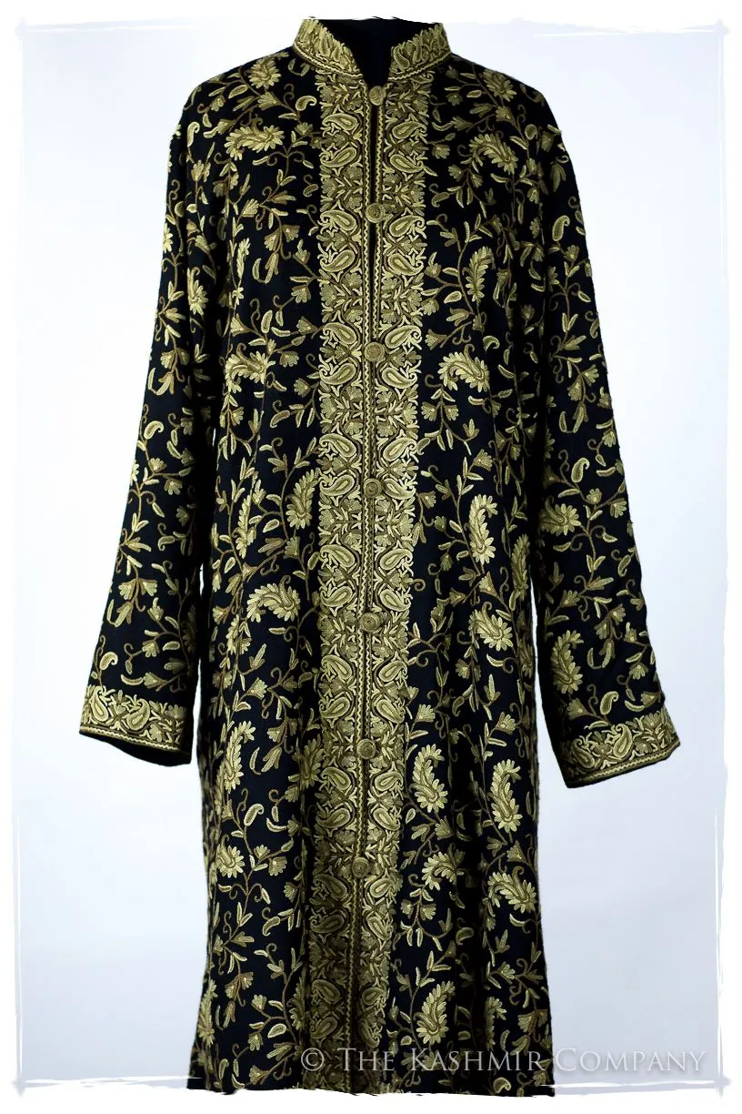 Française Nuances de émeraude Paisley Wool Coat