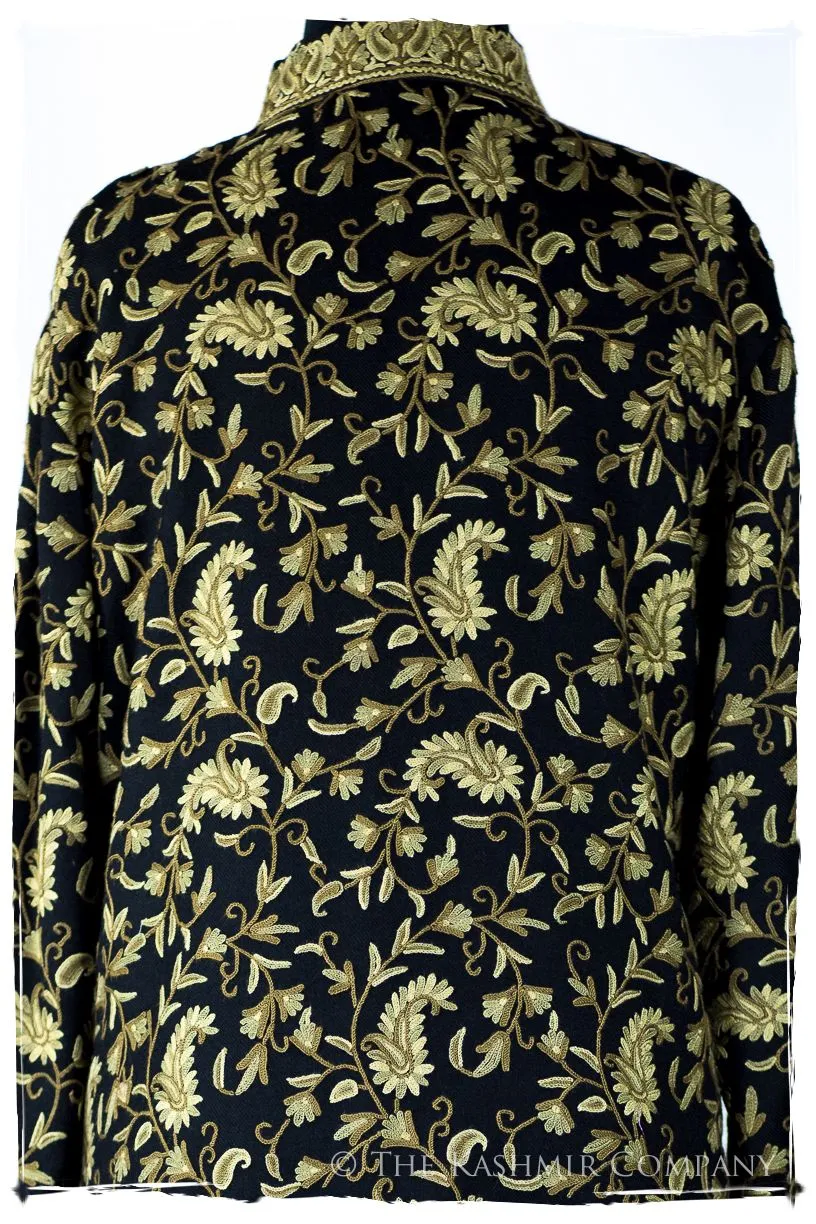 Française Nuances de émeraude Paisley Wool Coat