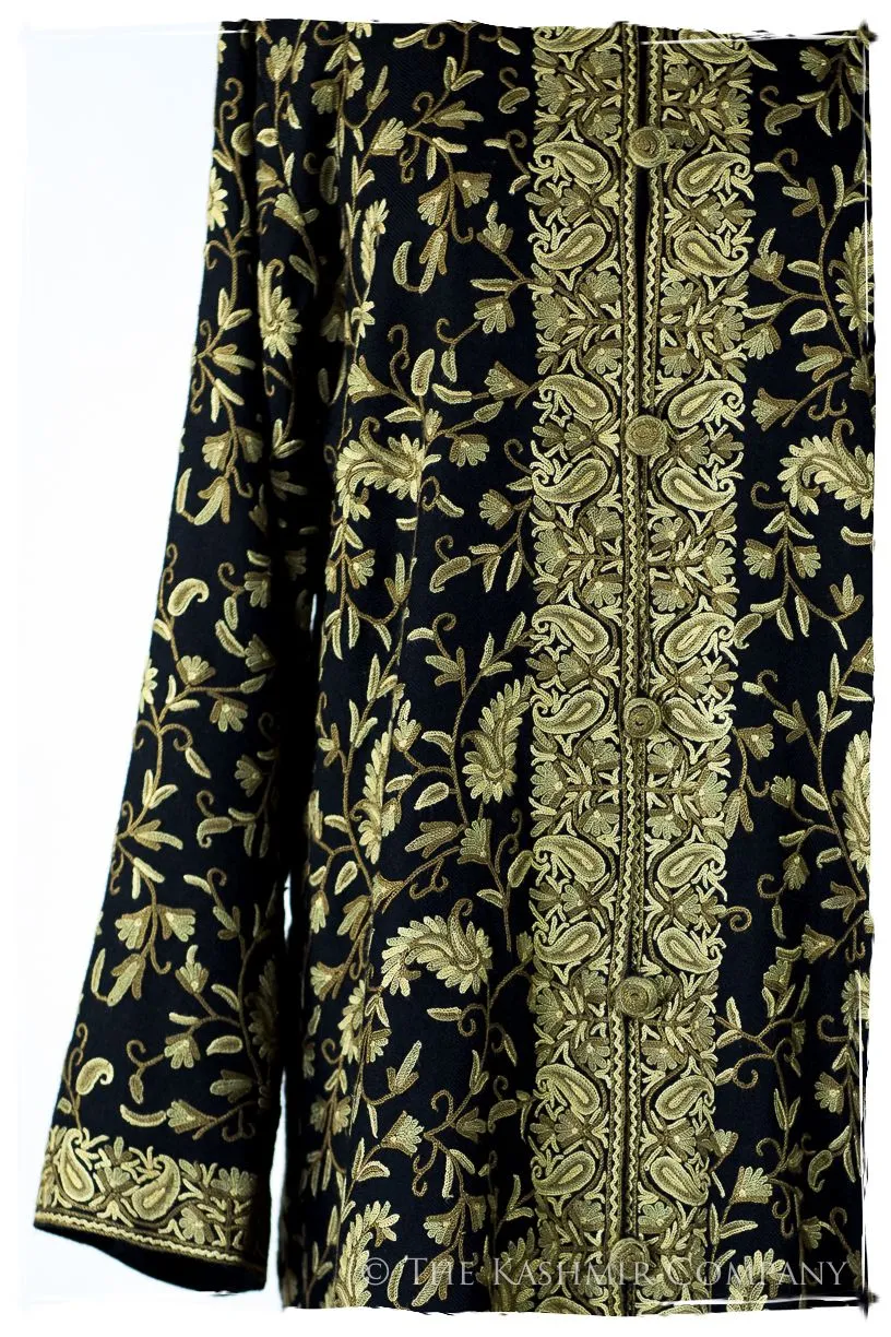 Française Nuances de émeraude Paisley Wool Coat