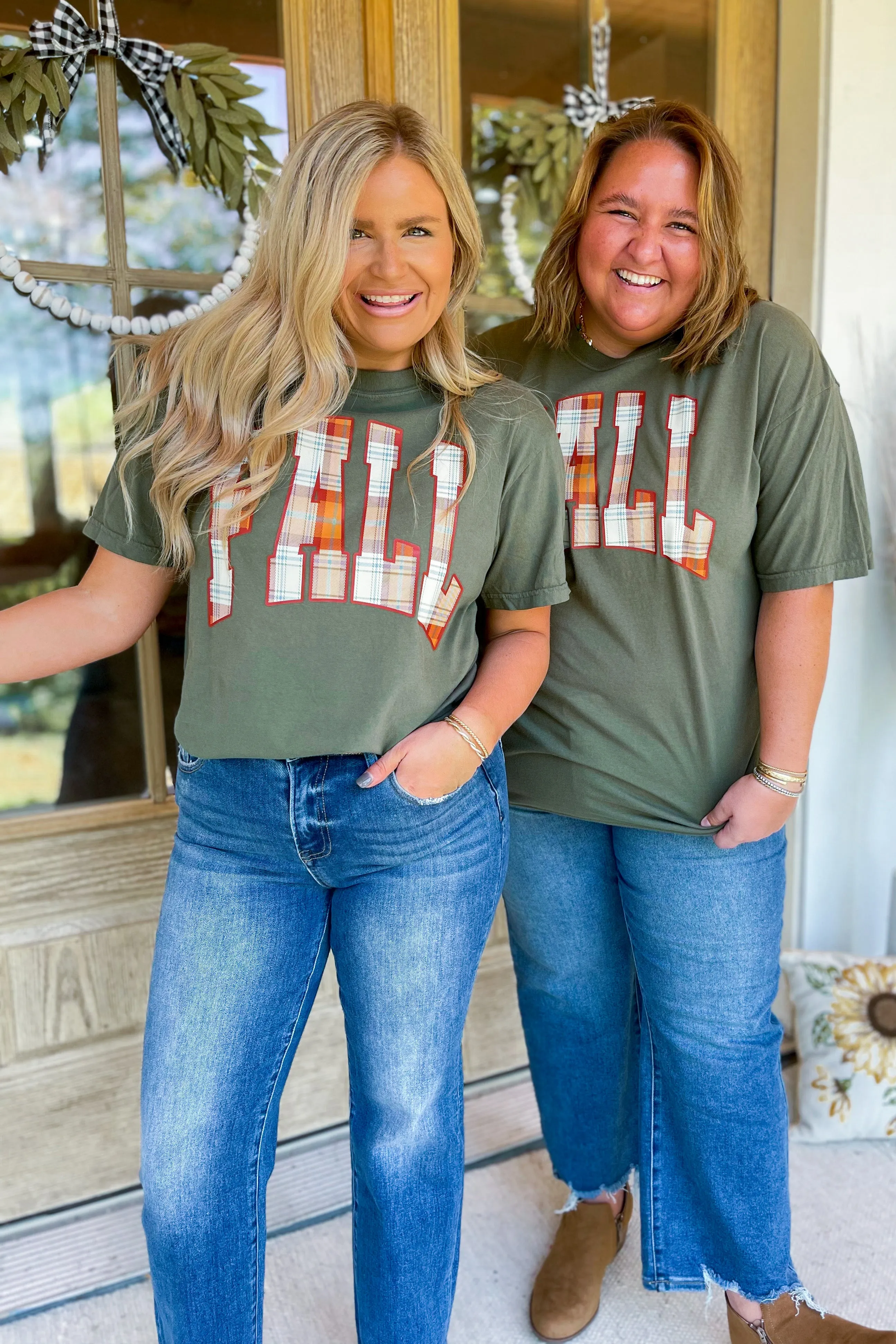 Franny Fall Plaid Short Sleeve Graphic Tee [S~2x] *FINAL SALE*