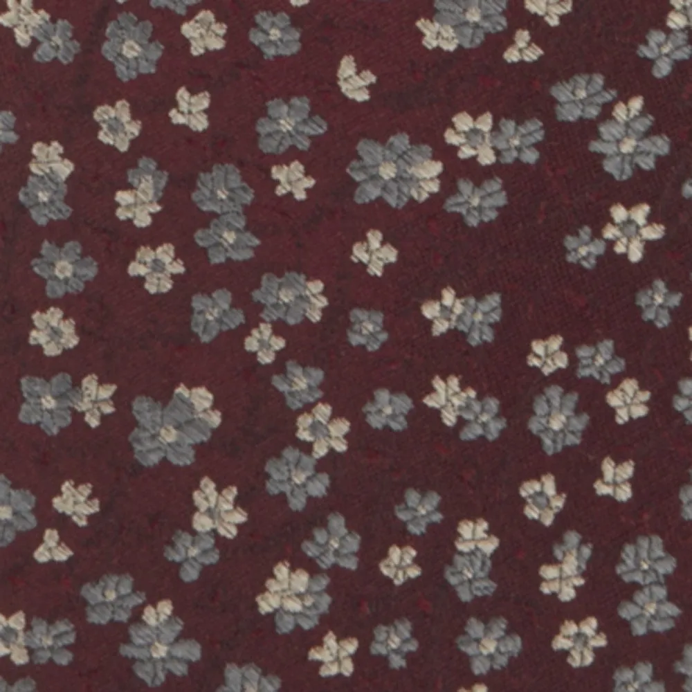 Free Fall Floral Burgundy Bow Tie