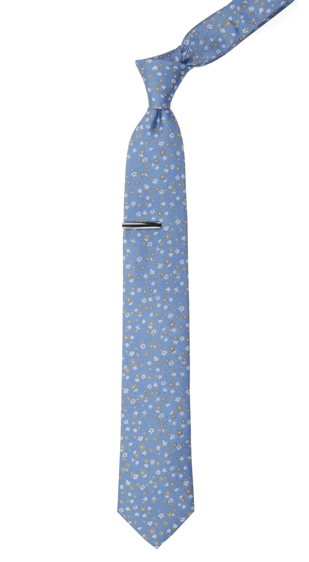Free Fall Floral Light Blue Tie